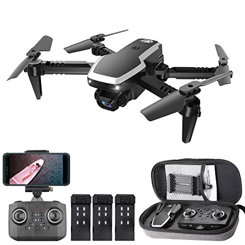 GoolRC Drone with Camera CSJ S171 PRO RC Drone with Dual Camera, 4K HD WiFi FPV Mini Drone for Kids and Adults, Foldable RC Quadcopter with 3D Flip, Headless Mode, Altitude Hold, Storage Bag and 3 Batteries