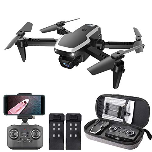 GoolRC CSJ S171 PRO RC Drone with Dual Camera, 4K HD WiFi FPV Mini Drone for Kids and Adults, Foldable RC Quadcopter with 3D Flip, Headless Mode, Altitude Hold, Storage Bag and 2 Batteries