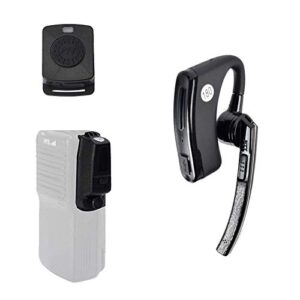 hys ear-hook bluetooth wireless earpiece headset with wireless dongle for motorola/mototrbo digital radios apx1000 apx4000 apx6000 apx7000 apx8000 xpr6350 xpr6550 xpr7350 xpr7550 2-way radio