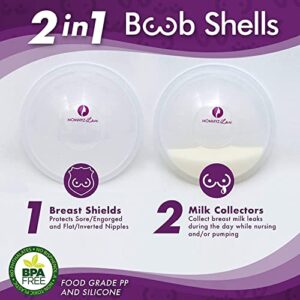 Breast Shell & Milk Catcher + Nipple Cream for Breastfeeding Relief - Breast Feeding Essentials KIT