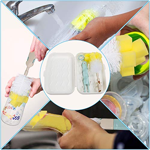 Baby Bottle Drying Rack for Travel, GearRoot Dryer Holder for Bottles, Teats, Cups, Pump Part, Portable Drying Rack for Working Mom, Visit Families, Friends or Camping with Baby