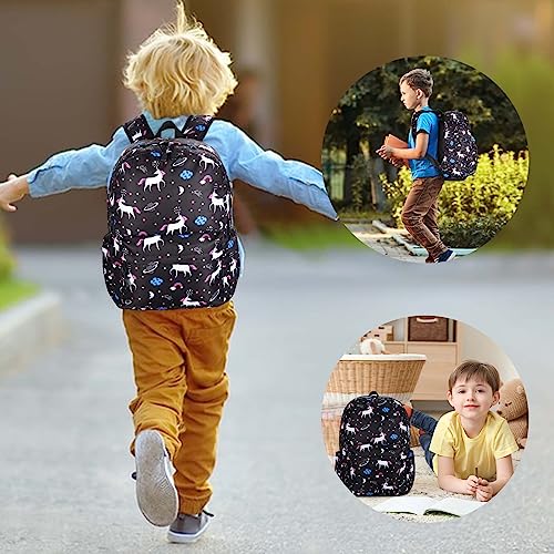 SCIONE Cute School Backpack for Girls, Teens School Bag with USB Charging Port Water-Resistant Black Canvas Bookbag, Preschool Daypack Elementary BackBag, Back to Shool Supplies Gifts for Kids