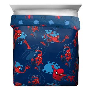 Jay Franco Marvel Spiderman Spidey Daze 5 Piece Queen Bed Set - Includes Reversible Comforter & Sheet Set Bedding - Super Soft Fade Resistant Microfiber (Official Marvel Product)