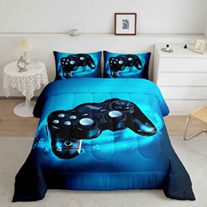 feelyou gaming comforter set twin size for boys kids game room decor video game gamer comforter teens bedroom gamepad bedding set all season 1 comforter with 1 pillow case, lightweight warm soft
