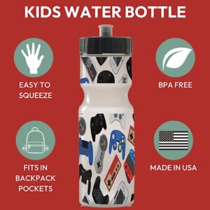 50 Strong Kids Water Bottle | 22 oz. BPA- Free Sports Squeeze Water Bottles with Pull Top Cap |Perfect Water Bottle for School | Reusable & Durable for Boys & Girls | Made in USA