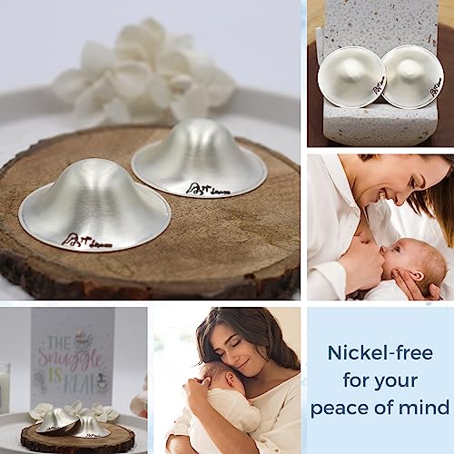 The Original Silver Nursing Cups - Nipple Shields for Nursing Newborn - Newborn Essentials Must Haves - Nipple Covers Breastfeeding - Soothe and Protect Your Nursing Nipples - 999 CT