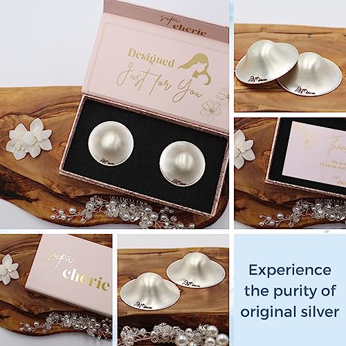 The Original Silver Nursing Cups - Nipple Shields for Nursing Newborn - Newborn Essentials Must Haves - Nipple Covers Breastfeeding - Soothe and Protect Your Nursing Nipples - 999 CT