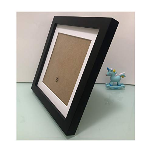 5x5 Picture Frames with 4x4 Opening Mat. 5x5 Black Square Photo Frame. Solid Wood, Plastic Panel.The Protective Film Must be Removed.The Tabletop or The Wall.