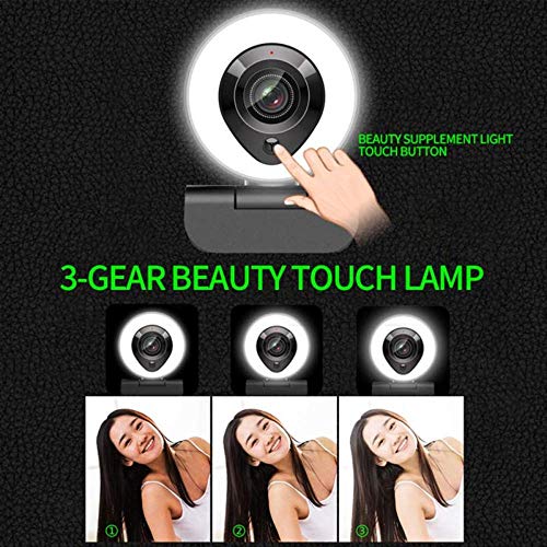 HD 1080P with Microphone and 3-Gear Light Conference Video Autofocus Computer HD Webcam Webcams Computer Peripherals