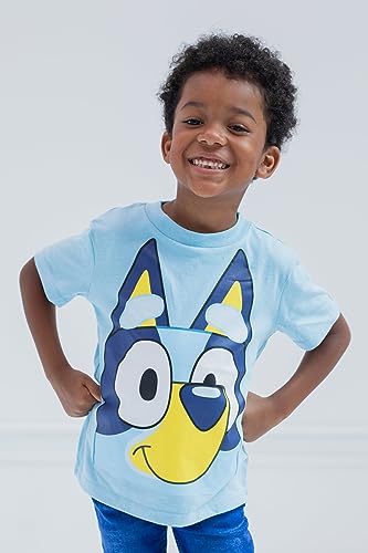 Bluey Toddler Boys 3 Pack Graphic T-Shirts 3T Blue