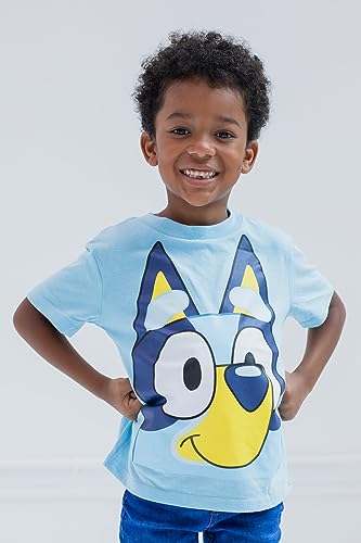 Bluey Toddler Boys 3 Pack Graphic T-Shirts 3T Blue