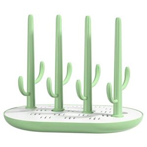 happiddler baby bottle drying rack, large capacity bottle dyer holder for baby bottles nipples cups pump parts and accessories (green)