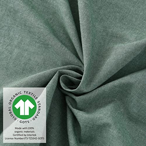 Ventidora 3 Piece Duvet Cover Set Queen Size,100% Organic Washed Cotton with Linen Feel Like Textured, Luxury Soft and Breatheable Bedding Set with Zipper Closure(1 Duvet Cover + 2 Pillowcases)