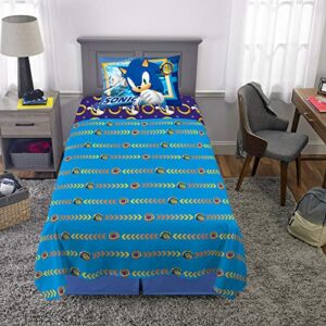 Franco Kids Bedding Super Soft Microfiber Sheet Set, Twin, Sonic The Hedgehog, Anime