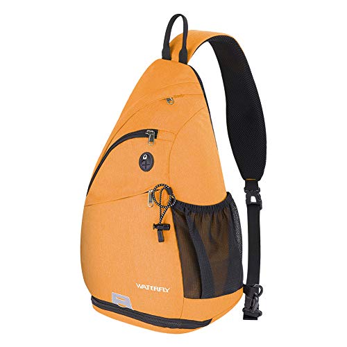 WATERFLY Sling Bag Crossbody Backpack: Over Shoulder Daypack Casual Cross Chest Side Pack