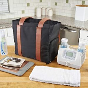 Dr. Brown's Breast-Pump Carryall Storage Diaper and Tote Bag - Black and Brown