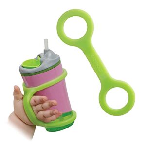 eazyhold easy grip baby sippy cup holder, 360 transition trainer cup alternative, infant, child, adult silicone pediatric adaptive aid band for limited hand mobility, cerebral palsy - one piece