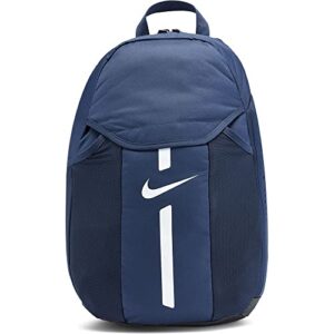 nike academy team backpack, navy blue, one size (12.99 x 18.9 x 6.69 inches), 30l