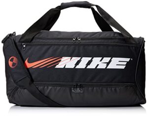 nike brasilia training/gym/travel medium sport duffel bag black/white/red cu9477 010