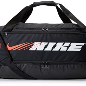 NIKE BRASILIA TRAINING/GYM/TRAVEL MEDIUM SPORT DUFFEL BAG BLACK/WHITE/RED CU9477 010