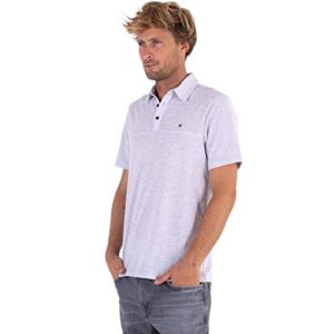 Hurley Men's Stiller 3.0 Polo, Heather Grey, Large