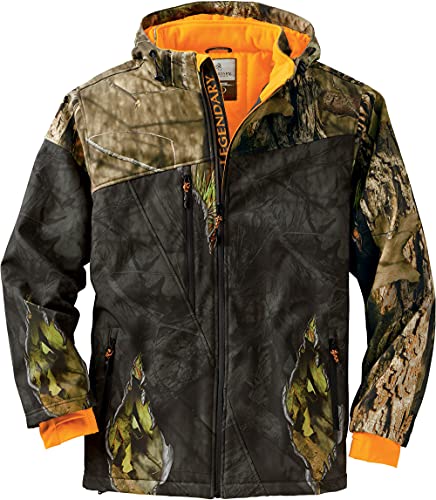 Legendary Whitetails Men's Standard Timber Line Insulated Softshell Jacket, Mossy Oak Eclipse, Large