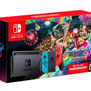 Switch Joy-Con Neon Blue/Red + Mario Kart 8 Deluxe + 3 Month Online Bundle Nin tendo,Nintendo