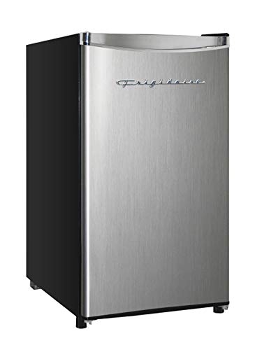 Frigidaire EFR321-AMZ 3.2 cu ft Stainless Steel Mini Fridge, Perfect for Home or The Office, Platinum Series