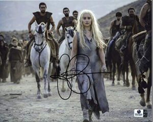 emilia clarke game of thrones daenerys 8x10 photo signed autographed authentic coa