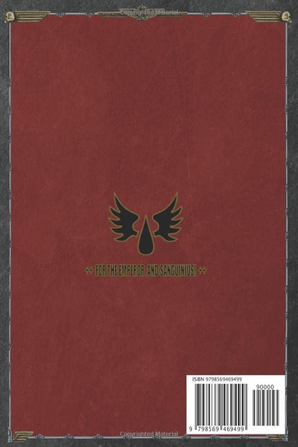 Blood Angels For the Emperor and Sanguinius: Warhammer 40K Warrior Notebook Battle Tracker Gift Idea