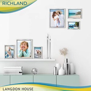 Langdon House 4x6 Silver Picture Frame, Distinguished Edging for Classic Style, Richland Collection