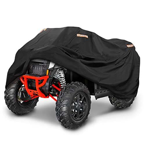 ATV Cover Universal, Kemimoto Upgraded Four Wheeler Cover Waterproof Heavy Duty Quad Cover Compatible with Polaris Sportsman 450 570 Foreman Can-am Outlander Rancher Fourtrax, 94'' X 48'' X 48''