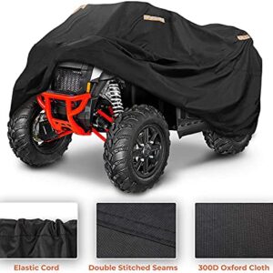 ATV Cover Universal, Kemimoto Upgraded Four Wheeler Cover Waterproof Heavy Duty Quad Cover Compatible with Polaris Sportsman 450 570 Foreman Can-am Outlander Rancher Fourtrax, 94'' X 48'' X 48''