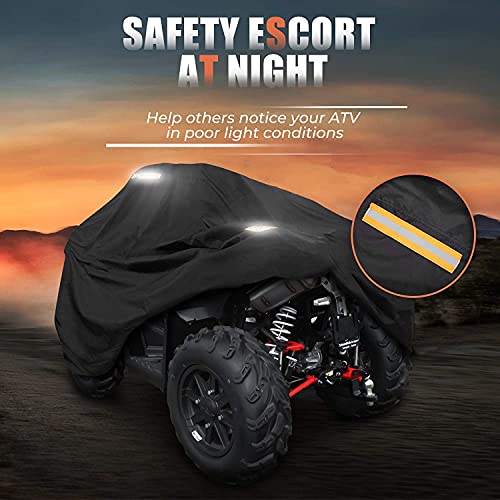 ATV Cover Universal, Kemimoto Upgraded Four Wheeler Cover Waterproof Heavy Duty Quad Cover Compatible with Polaris Sportsman 450 570 Foreman Can-am Outlander Rancher Fourtrax, 94'' X 48'' X 48''