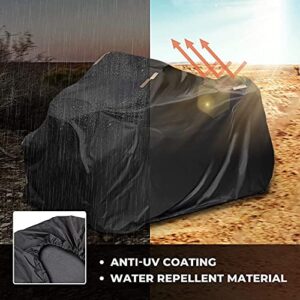 ATV Cover Universal, Kemimoto Upgraded Four Wheeler Cover Waterproof Heavy Duty Quad Cover Compatible with Polaris Sportsman 450 570 Foreman Can-am Outlander Rancher Fourtrax, 94'' X 48'' X 48''