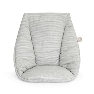stokke tripp trapp baby cushion, nordic grey - add softness, support & comfort to your tripp trapp baby set - machine washable + made with organic cotton - fits all tripp trapp chairs