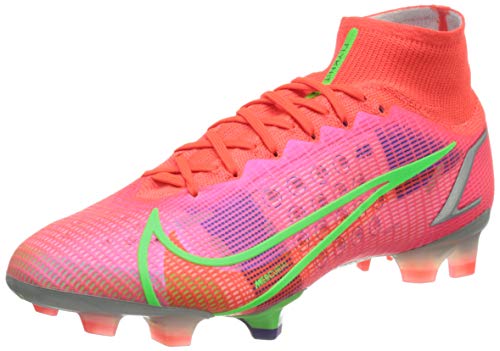 NIKE Unisex Superfly 8 Elite FG Soccer Shoe, BRT Crimson MTLC Silver Indigo Burst White Rage Green, 12 US Men