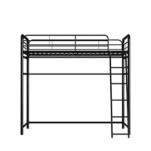 DHP Leroy Closet Storage Loft, Twin, Black Bed