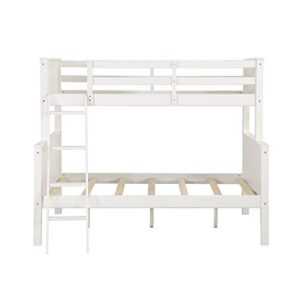 DHP Dorel Living Lauv Twin Over Full Bunk, White Bed