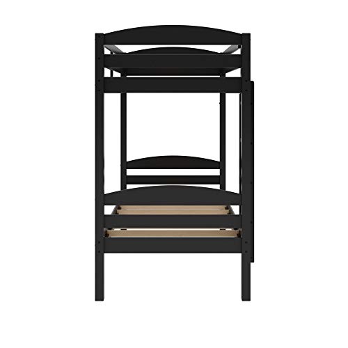 DHP Dorel Living Clearwater Triple Wood Bunk, Twin Size, Black Bed