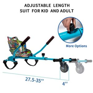 SUNSHINE Hoverboard Kart Seat Attachment Accessory for 6.5" 8" 10" Two Wheel Self Balancing Scooter