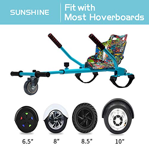 SUNSHINE Hoverboard Kart Seat Attachment Accessory for 6.5" 8" 10" Two Wheel Self Balancing Scooter