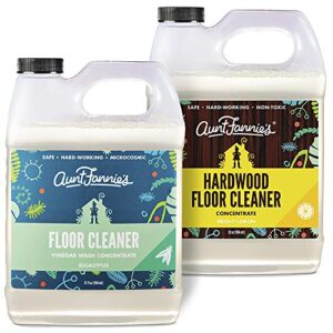 aunt fannie's bundle: floor cleaner vinegar wash (eucalyptus) + hardwood floor cleaner (lemon)