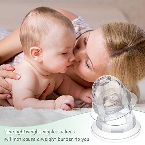 3 Pairs Silicone Nipple Suckers with Travel Case Nipple Pullers Nipple Everters for Inverted, Flat and Small Nipples Breastfeeding