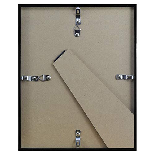 Americanflat 8x10 Picture Frame in Black - Thin Border 5x7 Picture Frame with Mat or 8x10 Frame Without Mat - Shatter Resistant Glass - Horizontal and Vertical Formats for Wall and Tabletop