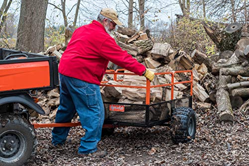 Agri-Fab Inc 45-0554, 1,250-Pound, ATV/UTV Swivel Steel Dump Cart, Orange/Black