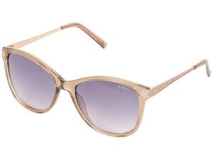 sunglasses womens guess gf6104 shiny beige/gradient bordeaux one size