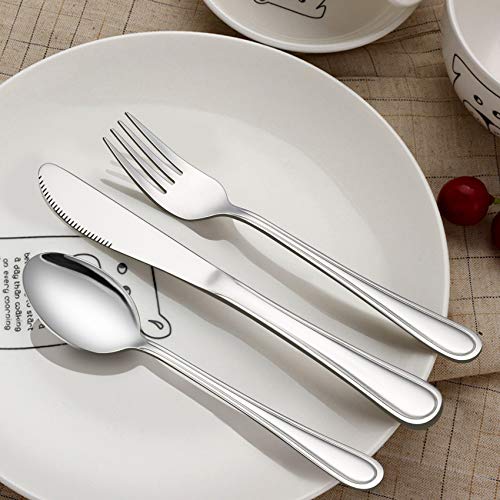LIANYU 9-Piece Kids Silverware Set, Stainless Steel Toddler Utensils Flatware Set, Child Cutlery Tableware Set for 3, Include Knife Fork Spoon, Mirror Finished, Dishwasher Safe