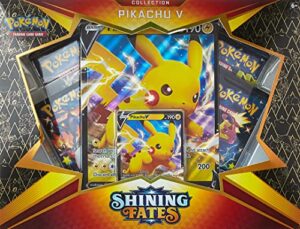 pokemon shining fates pikachu v box set - 4 booster packs