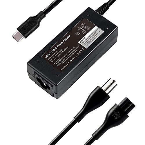 65W USB C Laptop Charger for Dell Chromebook 3100 3400 5190 3380 Latitude 5420 5520 7420 7410 7400 5430 7430 9430 XPS 9350 9360 9365 9370 9380 Ac Adapter Type C Power Supply Cord